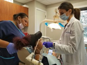 Yonkers dentist Natalie Farokhzadeh DDS with patient