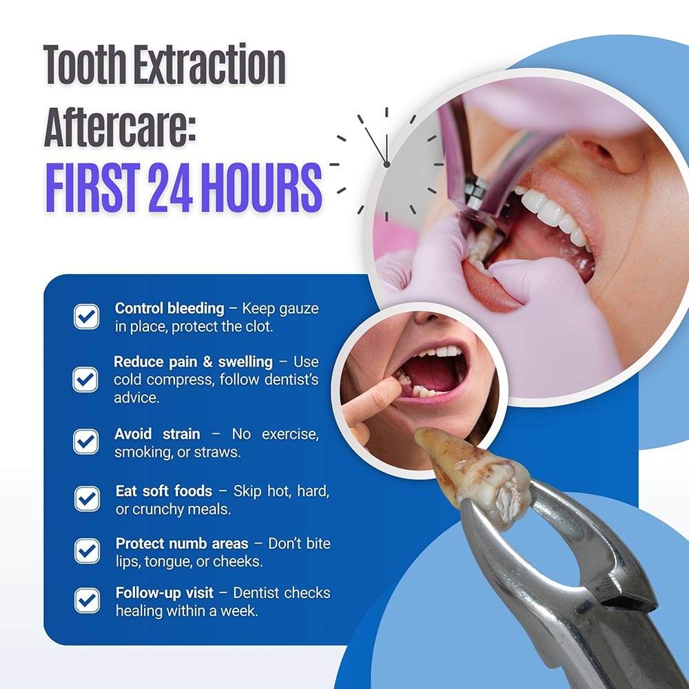 Tooth Extraction Aftercare First 24 Hours